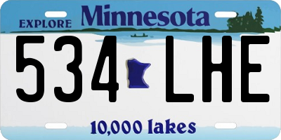 MN license plate 534LHE