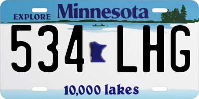 MN license plate 534LHG
