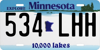 MN license plate 534LHH
