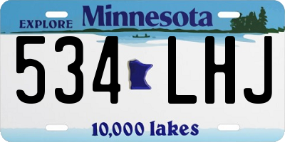 MN license plate 534LHJ