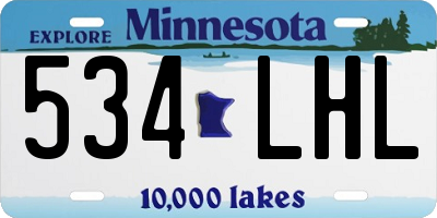 MN license plate 534LHL