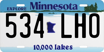 MN license plate 534LHO