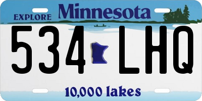 MN license plate 534LHQ