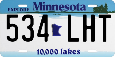 MN license plate 534LHT