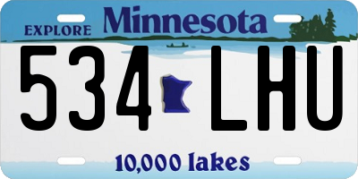 MN license plate 534LHU