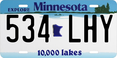 MN license plate 534LHY