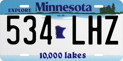 MN license plate 534LHZ