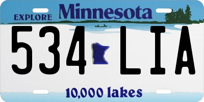 MN license plate 534LIA