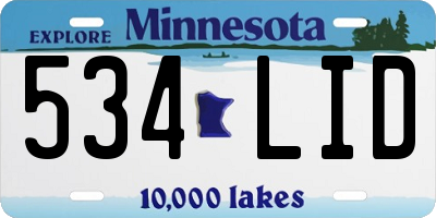 MN license plate 534LID