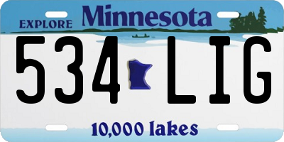 MN license plate 534LIG