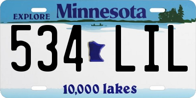 MN license plate 534LIL