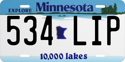 MN license plate 534LIP