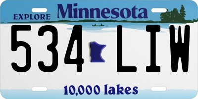 MN license plate 534LIW