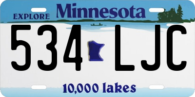 MN license plate 534LJC