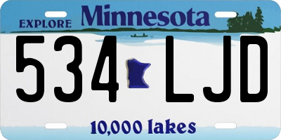 MN license plate 534LJD