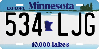MN license plate 534LJG