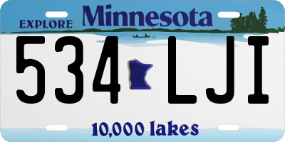 MN license plate 534LJI