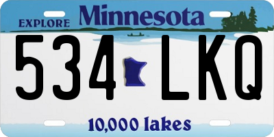 MN license plate 534LKQ