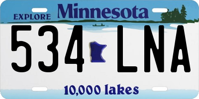 MN license plate 534LNA