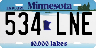 MN license plate 534LNE