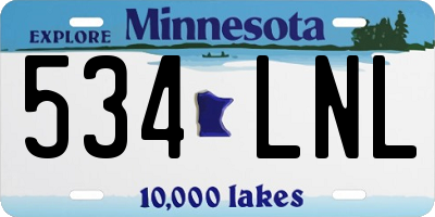 MN license plate 534LNL