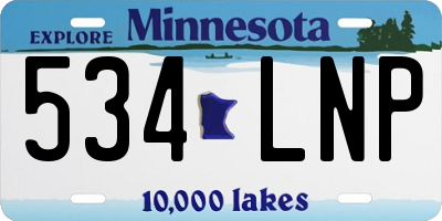 MN license plate 534LNP