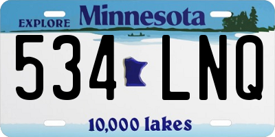MN license plate 534LNQ