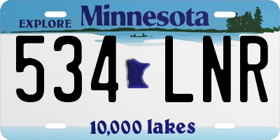 MN license plate 534LNR