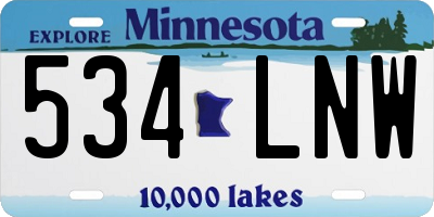 MN license plate 534LNW