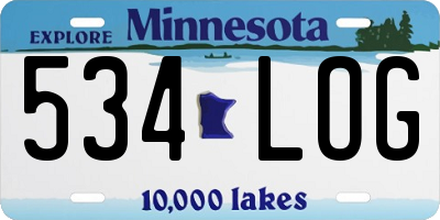 MN license plate 534LOG