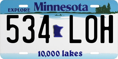 MN license plate 534LOH