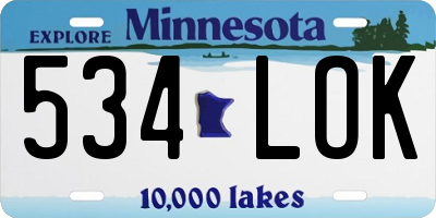 MN license plate 534LOK