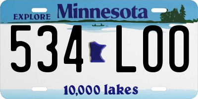 MN license plate 534LOO