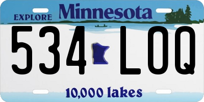 MN license plate 534LOQ