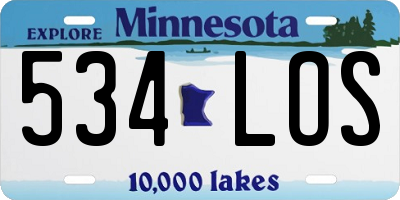 MN license plate 534LOS