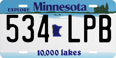 MN license plate 534LPB