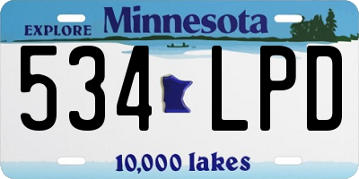 MN license plate 534LPD