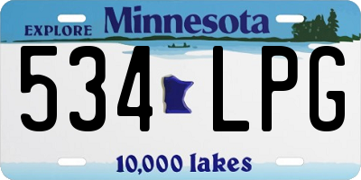 MN license plate 534LPG