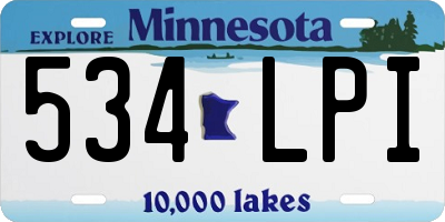 MN license plate 534LPI