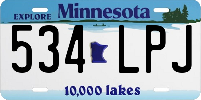 MN license plate 534LPJ