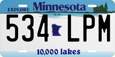 MN license plate 534LPM