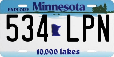 MN license plate 534LPN