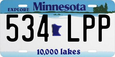MN license plate 534LPP