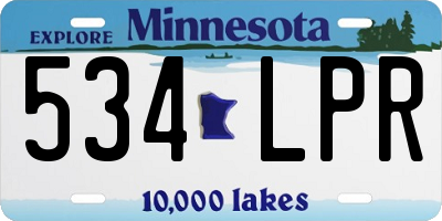 MN license plate 534LPR