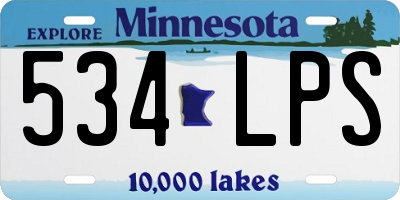 MN license plate 534LPS