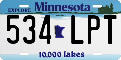 MN license plate 534LPT