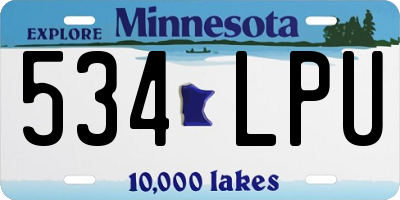 MN license plate 534LPU