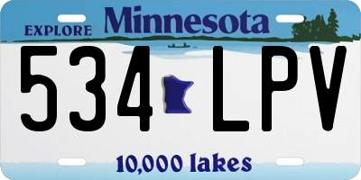 MN license plate 534LPV