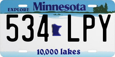 MN license plate 534LPY