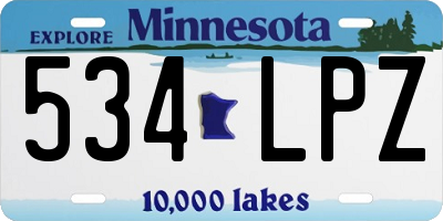 MN license plate 534LPZ